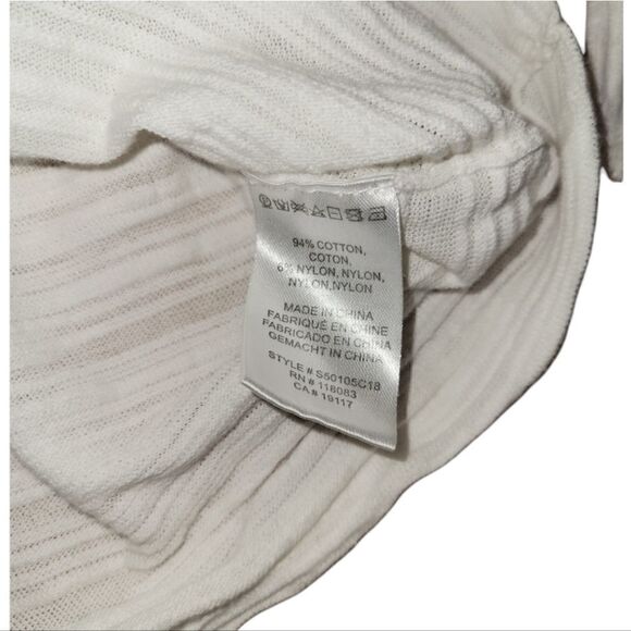 Minnie Rose Boho White Bell Sleeve V-neckline Shirt L - Picture 12 of 15